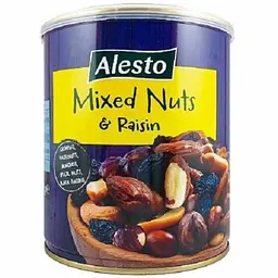 Мікс горіхів та сухофруктів Alesto Mixed Nuts Raisins жб 340 г (4056489107859)