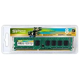 Модуль пам'яті для комп'ютера DDR3 8GB 1600 MHz Silicon Power (SP008GBLTU160N02)
