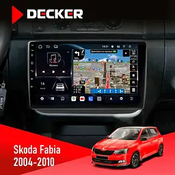 Штатна магнітола Skoda Fabia 2007-2014 Decker D10-011 4x64, DSP, 4G, 360 Decker (НФ-00006337)