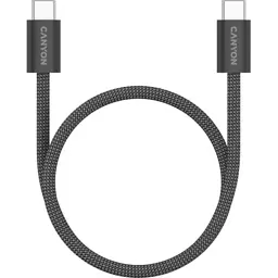 Дата кабеля USB-C to USB-C 1.0m 60W Magnet Braided Black Canyon (CND-CCMG60AB15B)