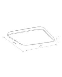 Світильник стельовий Nowodvorski 10988 Agnes Square LED Pro 1x64W 4000K 6000Lm IP44 чорний - мініатюра 6