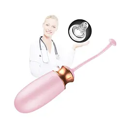 Віброяйце Vibrating Silicone Love Egg Pink, USB, 10 Function, Heating, Voice Control - мініатюра 5