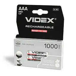 Акумулятор AAA, 1000 mAh, Videx, 2 шт, 1.2V, Blister
