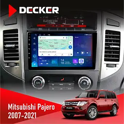 Штатна магнітола Mitsubishi Pajero 2007-2021 AMP Rockford Decker D9-007 4x64 DSP 360 4G Decker (НФ-00006823)