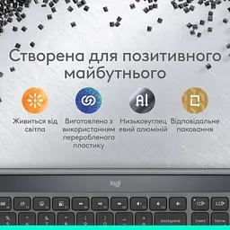 Клавіатура Logitech Slim Solar+ Bluetooth Graphite (920-013764) - мініатюра 6