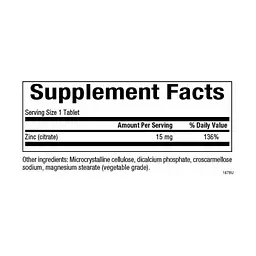 Цинк Natural Factors Zinc Citrate 15 мг 90 пігулок - мініатюра 2