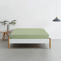 Комплект постільної білизни Cosas євро з простирадлом на резинці OLIVE CS5 200 x 220 см (Ranfors_Olive_El160-Olive_200) - мініатюра 3