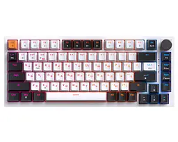 Клавиатура игровая механическая GamePro MK-160 Red Swich Hot-Swap RGB White-Black - мініатюра 1