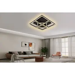 Світильник стельовий Miorro LED Senso з пультом ДУ та APP 136W 610х610х120мм чорний (51-313-017) - мініатюра 8