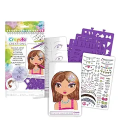 Набір для творчості Crayola Creations Юний візажист з наліпками та трафаретами 30 сторінок (04-1055) - мініатюра 2