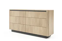 Комод Perfect Home Торро / Torro 6S/163 з 6 шухядами Дуб кремона/чорний (PFH-091416) - мініатюра 4