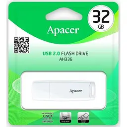 USB флеш накопичувач Apacer 32GB AH336 White USB 2.0 (AP32GAH336W-1) - мініатюра 4