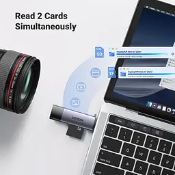Картрідер UGREEN USB 3.0 + USB-C для карт SD та microSD - мініатюра 5