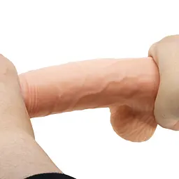 Фалоімітатор Baile Sliding Skin Bendable 8.1'' 20.6 см тілесний - мініатюра 8