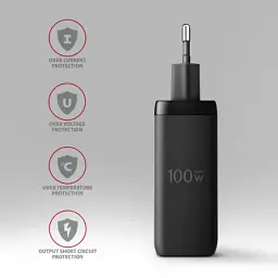 Зарядний пристрій AXAGON 1xUSB + 2xUSB-C 100W QC4+ PD3.0 PPS black (ACU-DPQ100) - мініатюра 6
