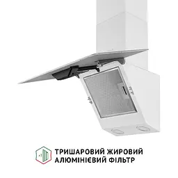 Витяжка декоративна похила PERFELLI VICCO 6HM BIANCO - мініатюра 5