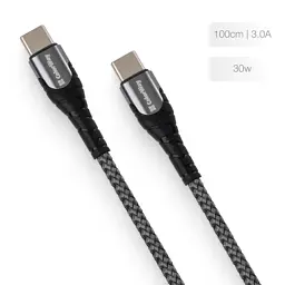 Дата кабель USB-C to USB-C 2.0m PD Fast Charging 65W 3A grey ColorWay (CW-CBPDCC039-GR) - мініатюра 2