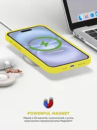 Силиконовый чехол с MagSafe для Apple iPhone 16, ICON2 MagCase, желтый, противоударный, панель с мягкой подкладкой, защита всего корпуса, поддержка беспроводной зарядки, совместим с защитными стеклами и пленками, ArmorStandart (ARM81315) - мініатюра 9
