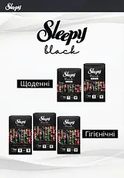 Прокладки гігієнічні Sleepy Black Long (280 мм) 6 крапель 20 шт. подовжені чорні прокладки - мініатюра 3