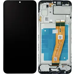 Дисплей (LCD) Samsung A035F Galaxy A03 із сенсором чорний + рамка