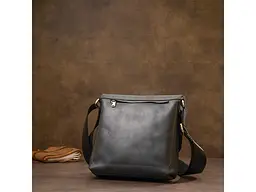 Чоловіча шкіряна сумка GRANDE PELLE 24х24х6 см sum0015574 - мініатюра 8