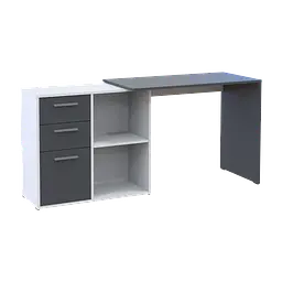 Офісний стіл Doros T8 Білий/Графіт 100х83х75 (41516125) - мініатюра 6