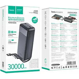 Зовнішній акумулятор Hoco J163B 30000mAh 20W Black [156644] - мініатюра 4