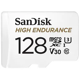 Карта пам'яті SanDisk 128GB microSDXC class 10 UHS-I U3 V30 High Endurance (SDSQQNR-128G-GN6IA) - мініатюра 1