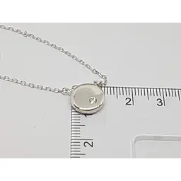 Срібне кольє Подіум з фіанітом. CN1403 - мініатюра 6