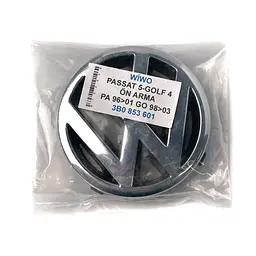 Емблема для Volkswagen Golf 4 Passat B5 115 мм вставна Плоска (3B0 85 601) - мініатюра 3