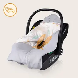 Ковдра для люльки Lionelo Travel Swaddle Blanket grey ballon (LO-TRAVEL SWADDLE BLANKET GREY BALLOON) - мініатюра 3