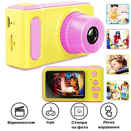 Дитячий цифровий фотоапарат Dvr baby camera V7 Рожевий - мініатюра 5