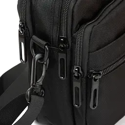 Сумка чоловіча через плече Lanpad Чорна (LAN82077 black) - мініатюра 7