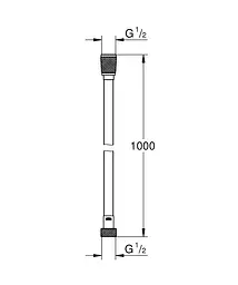 Душовий шланг 1000мм Grohe Silverflex 26334001, Хром - мініатюра 2