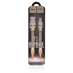 Кабель Hoco U14 Pisces Cable USB to Lightning 2,4A 1,2m Gray - мініатюра 2
