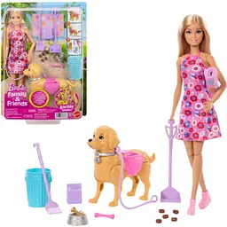 Набір Barbie Прогулянка з собачкою з аксесуарами (JJB46)