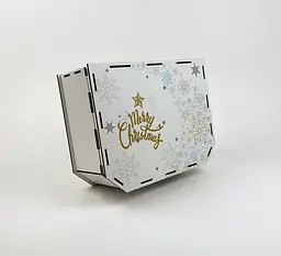 Скринька "Merry Christmas" біла середня
