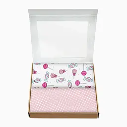 Пелюшки багаторазові Cosas дитячі Lollipops 2 шт., 80х100 см, рожеві - мініатюра 2