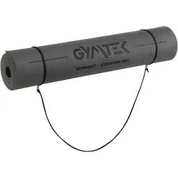 Килимок (мат) для фітнесу та йоги Gymtek Premium TPE 0,5см чорний - мініатюра 5