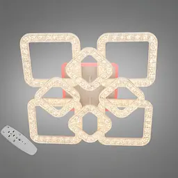 Плоска світлодіодна стельова люстра з пультом 2205/4+4WH LED 3