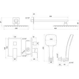 Душова система Globus Lux Smart GLM-205-GP, Графіт - мініатюра 9