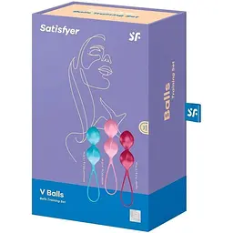 Вагінальні кульки Satisfyer V Balls діаметр 3,4 см вага  79-114-150 г монолітні 3 пари - мініатюра 4