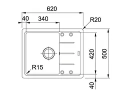 Кухонна мийка Franke Basis BFG 611-62 (114.0667.447) чорний матовий - мініатюра 2
