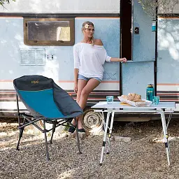 Стілець розкладний Uquip Comfy блакитний з сірим (244011) - мініатюра 13