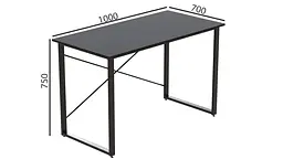 Комп'ютерний стіл Дейв 75x100x70 чорний ДСП Сосна Кембра 16мм FRD-101997 - мініатюра 5