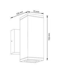 Вуличний світильник Goldlux 323248 Morris GU10 2x12W IP54 BK - мініатюра 8