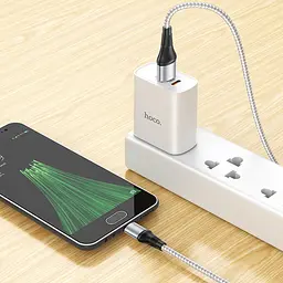 Кабель Hoco X50 Excellent charging data cable for Micro Gray - мініатюра 2