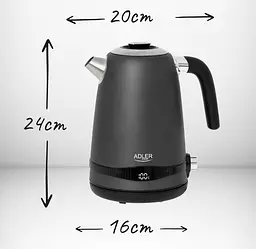 Електрочайник Adler AD 1295 grey - мініатюра 4