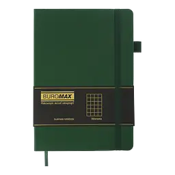 Блокнот діловий Buromax Logo2U Brief А5 96 арк. в клітинку обкладинка штучна шкіра зелений (BM.295104-04) - мініатюра 2