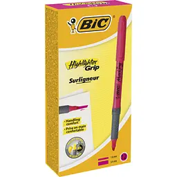Маркер Bic текстовиділювач Grip, рожевий (bc811934) - мініатюра 3